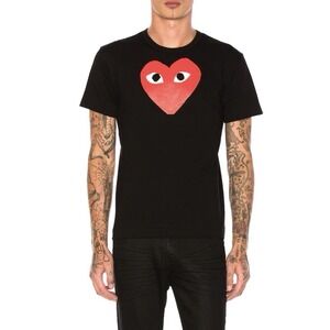 Comme Des Garçons Play Big Red Heart Logo T-shirt SZ L Japanese Brand Y2K Trendy